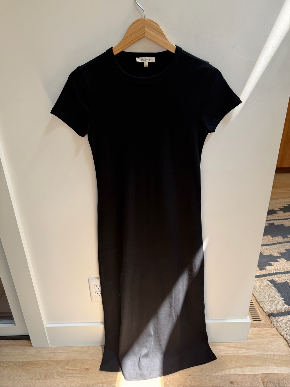 Madewell Black Short-Sleeve Maxi Dress- NEVER WORN
